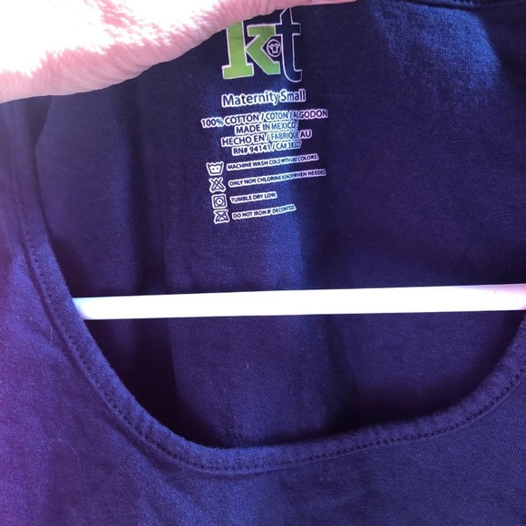 Navy blue vintage inspired maternity top - Picture 3 of 3